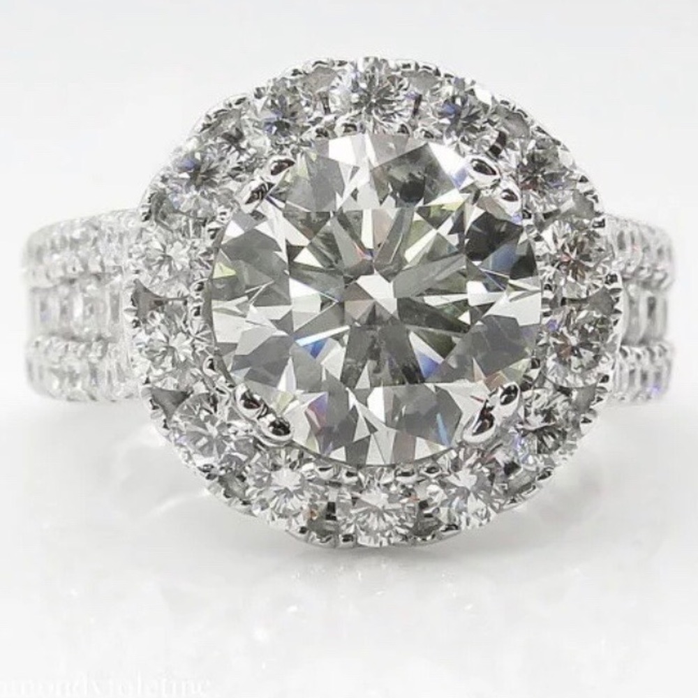 Luxury  Big Zircon Stone Ring Silver Ring - Picture 2 of 3